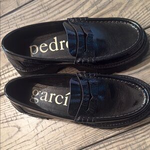 Pedro Garcia Glossy Black Men's Loafers